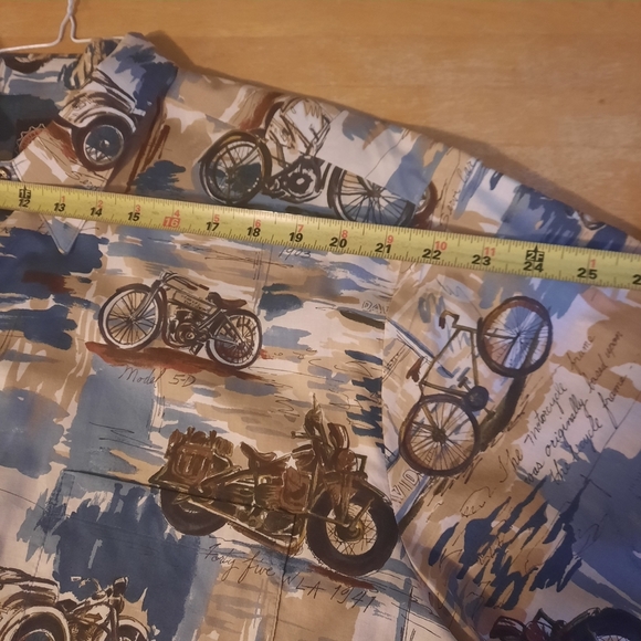 Mens Harley-Davidson Casual Motorcycle Print Shirt - Tan, Blue, Black - Picture 7 of 8